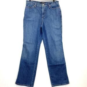 Cambio Jade Jeans Womens SZ 16 Medium Blue Straight Leg High Rise Style 005400